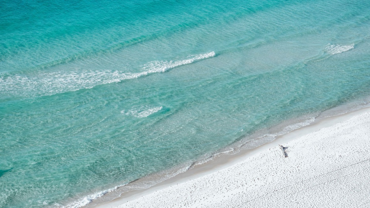 white sand beach with turquoise water
