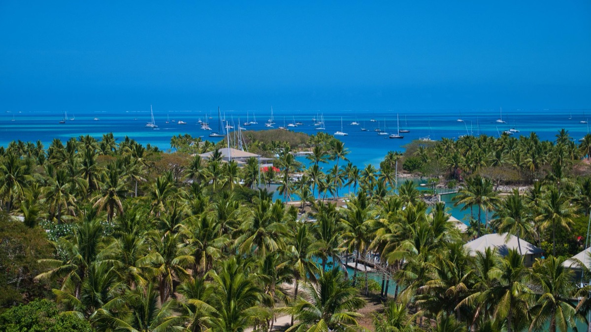 Fiji island beach and snorkeling