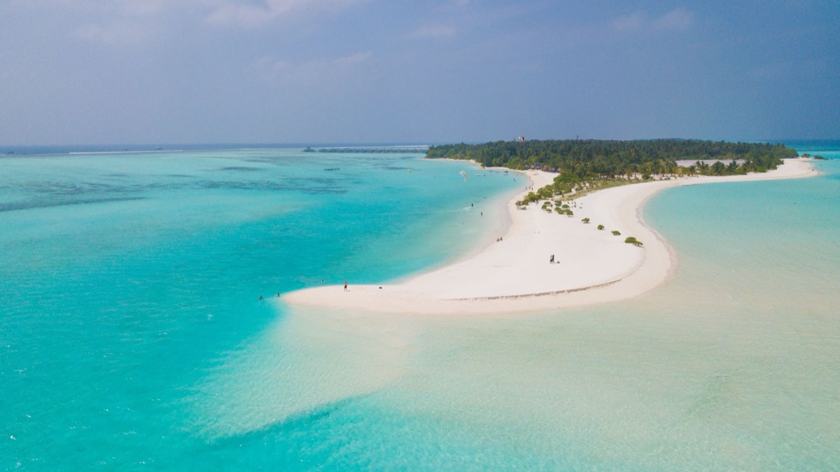 white sand beach with turquoise water