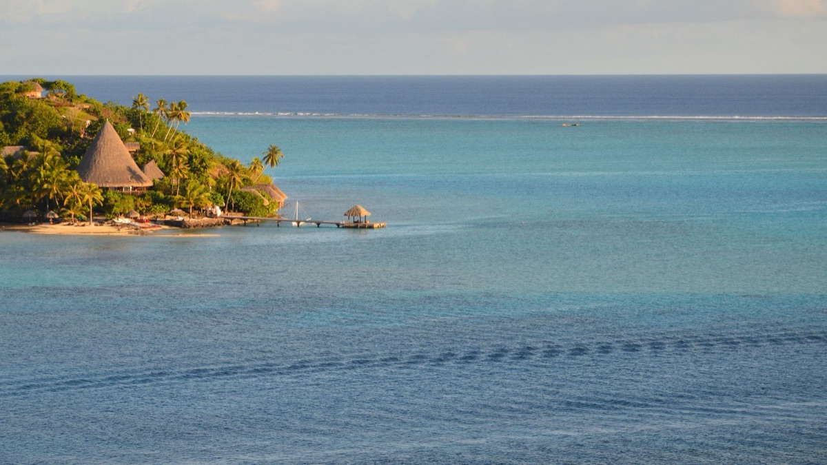 lago azul na ilha de fiji