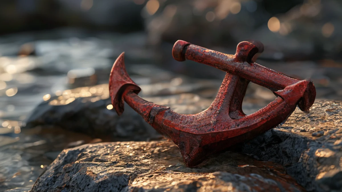 Sandy Anchor: Eine durch Wellen und Tiden geformte natürliche Felsstruktur im Meer.