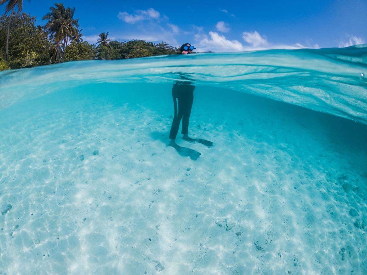 Snorkeling gear on beach