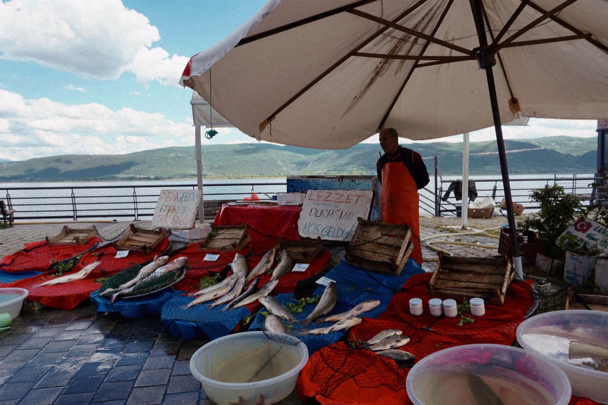 Lokaler Fischmarktstand