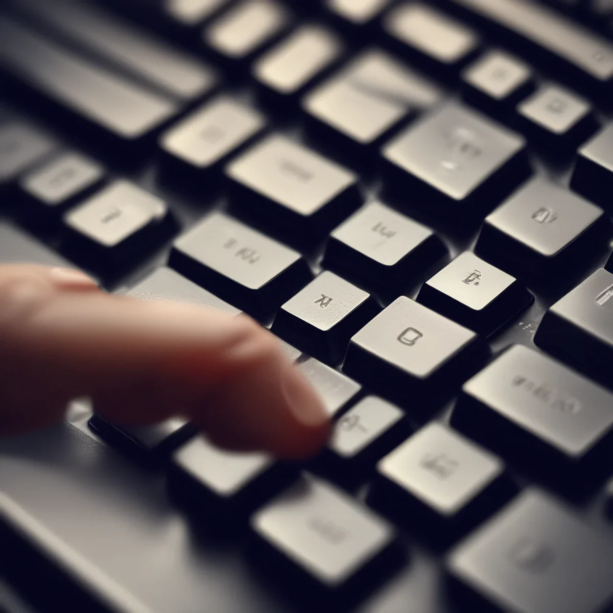 Primo piano di dita che digitano su una tastiera per computer nera