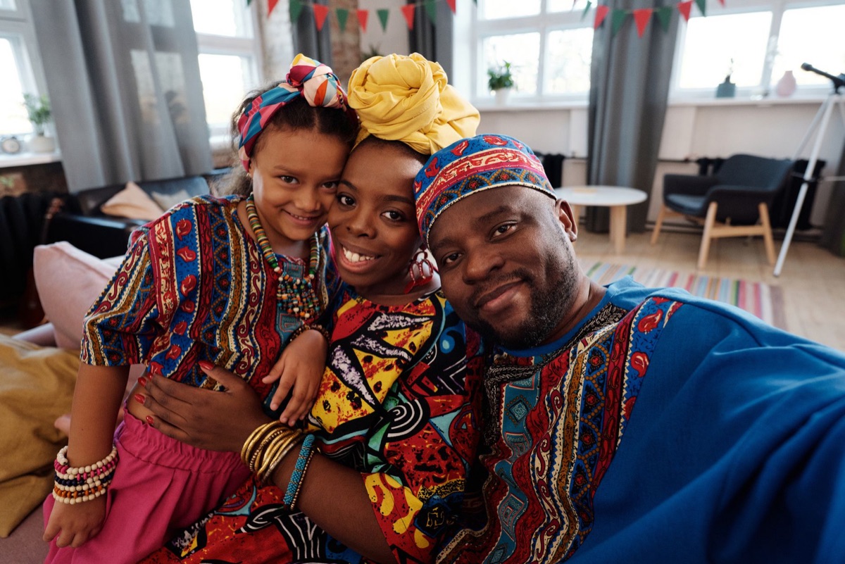 families with traditional clothing