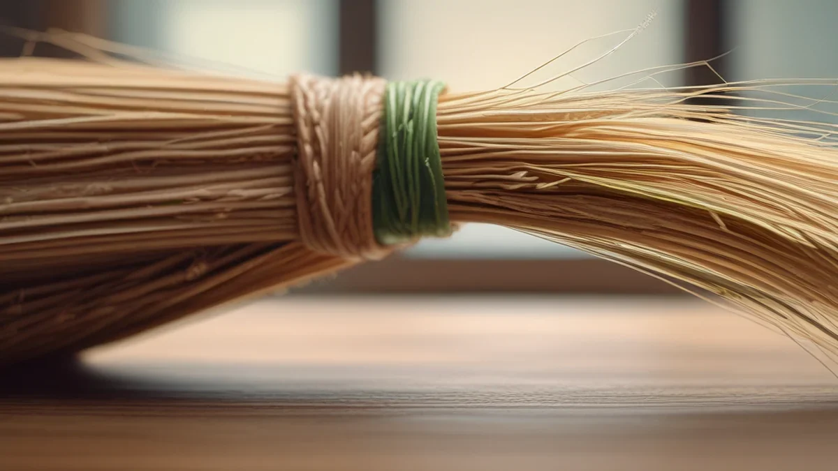 A bundle of rice stalks tied together.